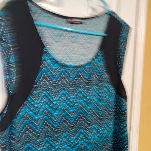 A blue pattern designed dress
